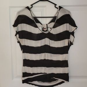 Black and white striped sweater